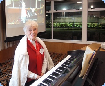 Audrey Henden playing the Clavinova. Photo Courtesy of Dennis Lyons.