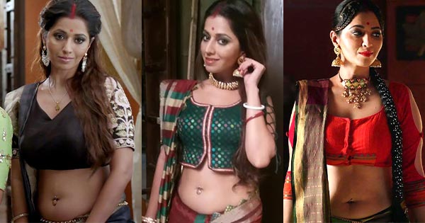 21 hot photos of Ridhiema Tiwari in saree flaunting her sexy midriff and  pierced navel.