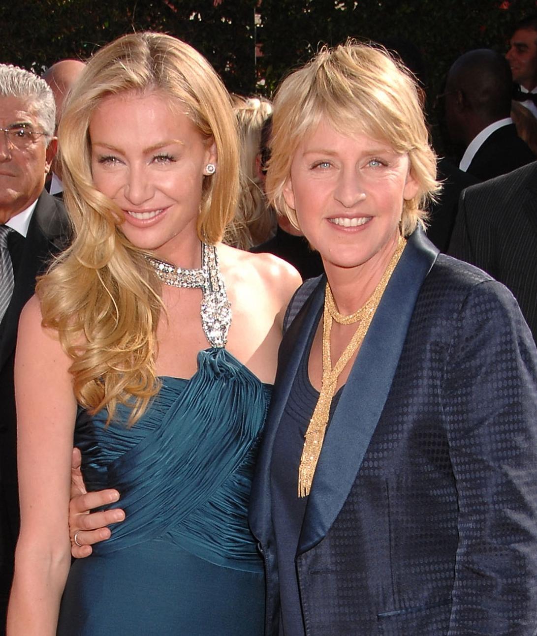 Ellen DeGeneres and Portia de