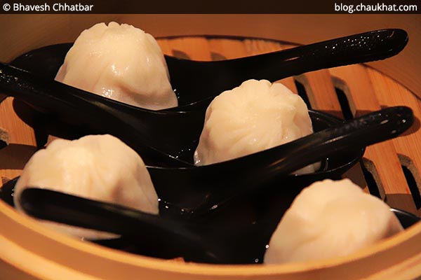 Shizusan's Chicken Soup Dumplings at Shizusan (The Asian Bistro) in Phoenix Market City at Viman Nagar area of Pune