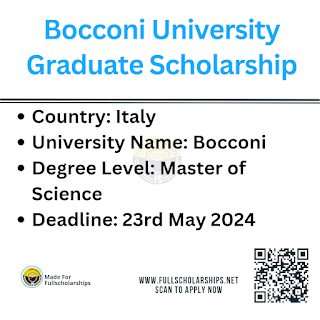 Italy Scholarships 2024-2025 - Bocconi University Graduate Scholarships for Masters in Italy for International Students