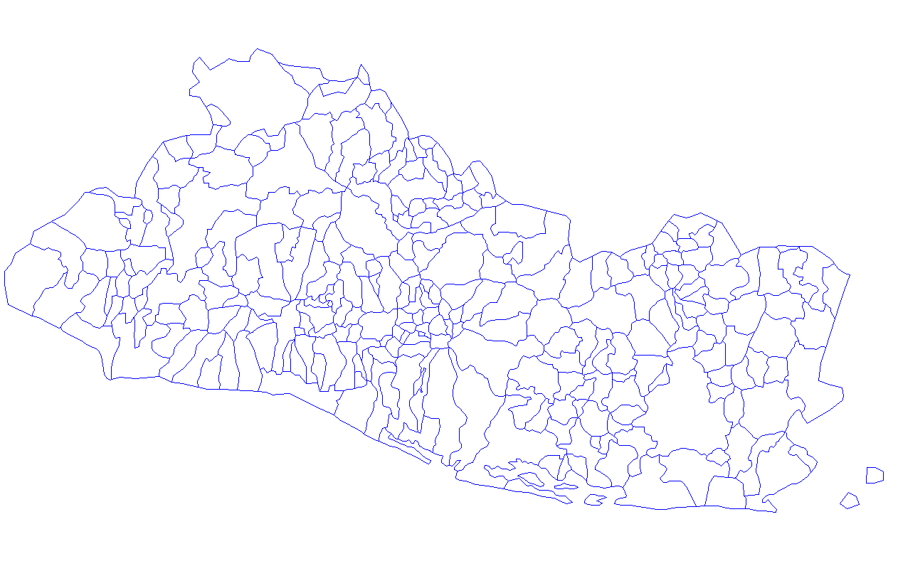 Mapa de El Salvador con sus municipios