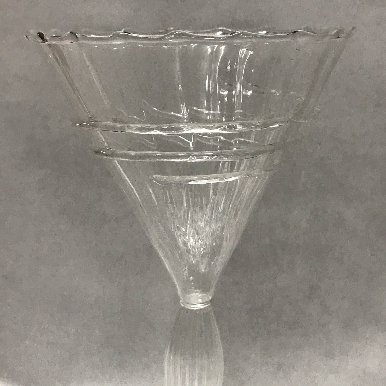 Venetian Glass Martini Glass Pair