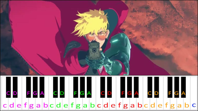 TOMBI by Kvi Baba (Trigun Stampede OP) Piano / Keyboard Easy Letter Notes for Beginners