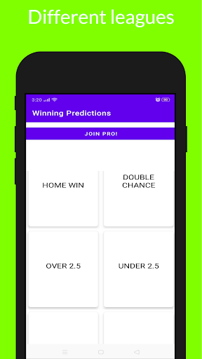 Screenshot Winning football predictions.