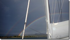 Riesiger Regenbogen zum Abschied