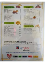 Icy Spicy Restaurant & Cafe menu 1