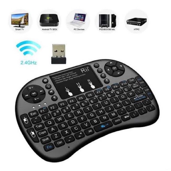 Bàn Phím Không Dây Mini Keyboard Kiên Chuột Cảm Ứng Đa Năng Wireless