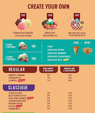 Cream & Fudge menu 1