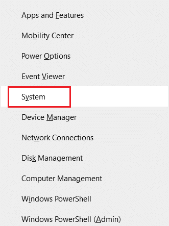 druk tegelijkertijd op de toetsen Windows en x en selecteer de systeemoptie.