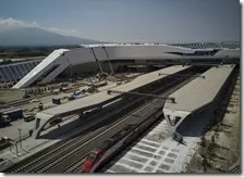 Veduta dall'alto della Stazione dell'Alta Velocità di Afragola