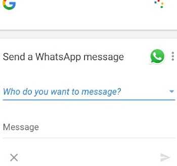 Whatsapp google assistant