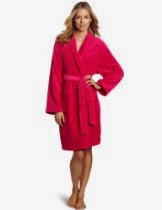 <br />Seven Apparel Hotel Spa Collection Herringbone Textured Plush Robe, Bright Fuschia Pink