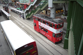 Tram in Hong Kong with Public Bank advertising