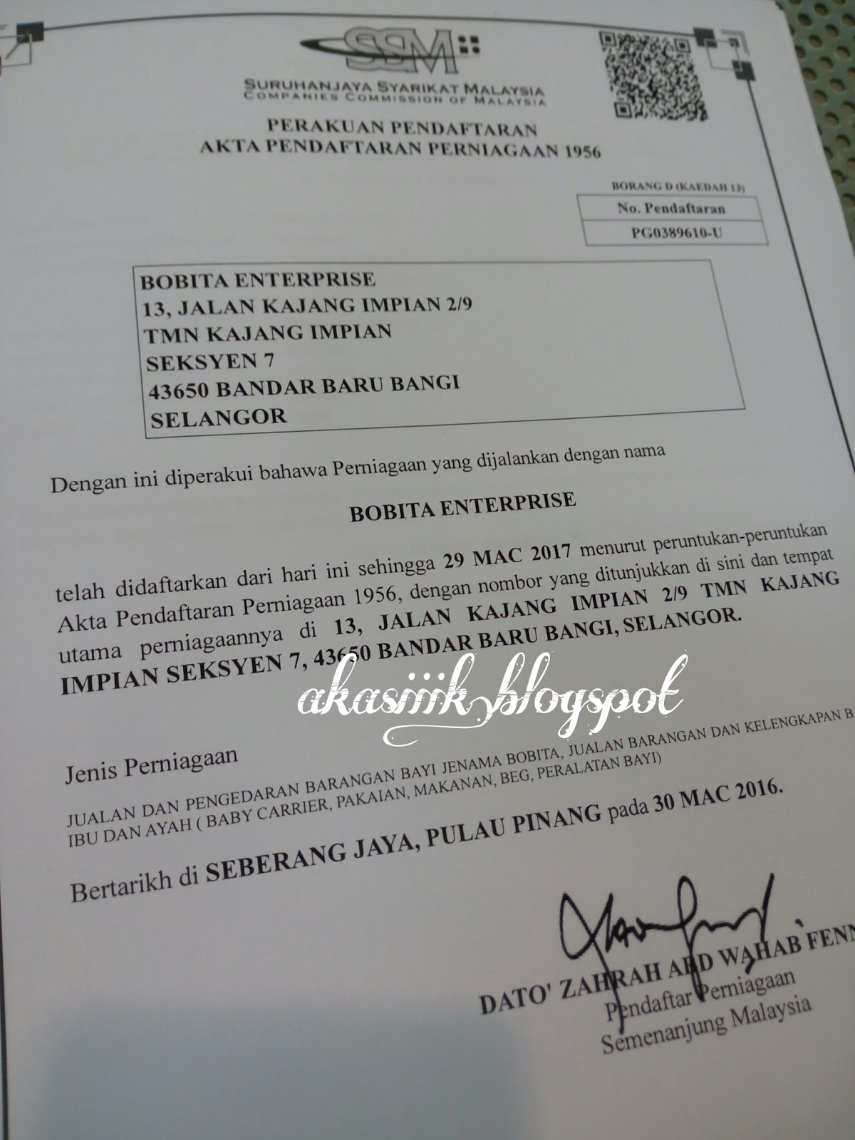 Daftar ssm percuma b40