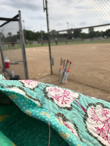 binding at a softball game