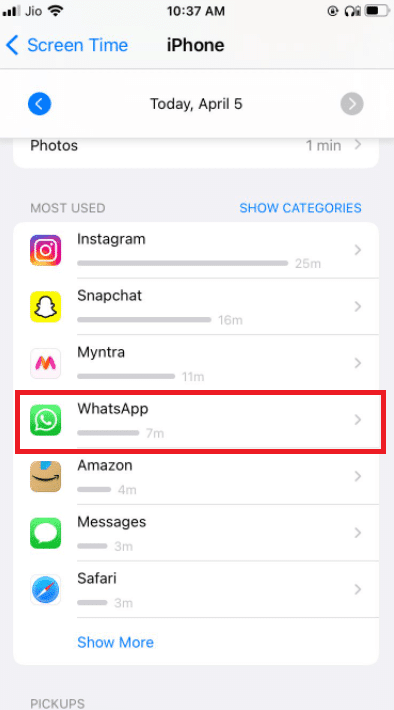 แตะที่ Whatsapp  แก้ไข WhatsApp Video Call ไม่ทำงานบน iPhone และ Android