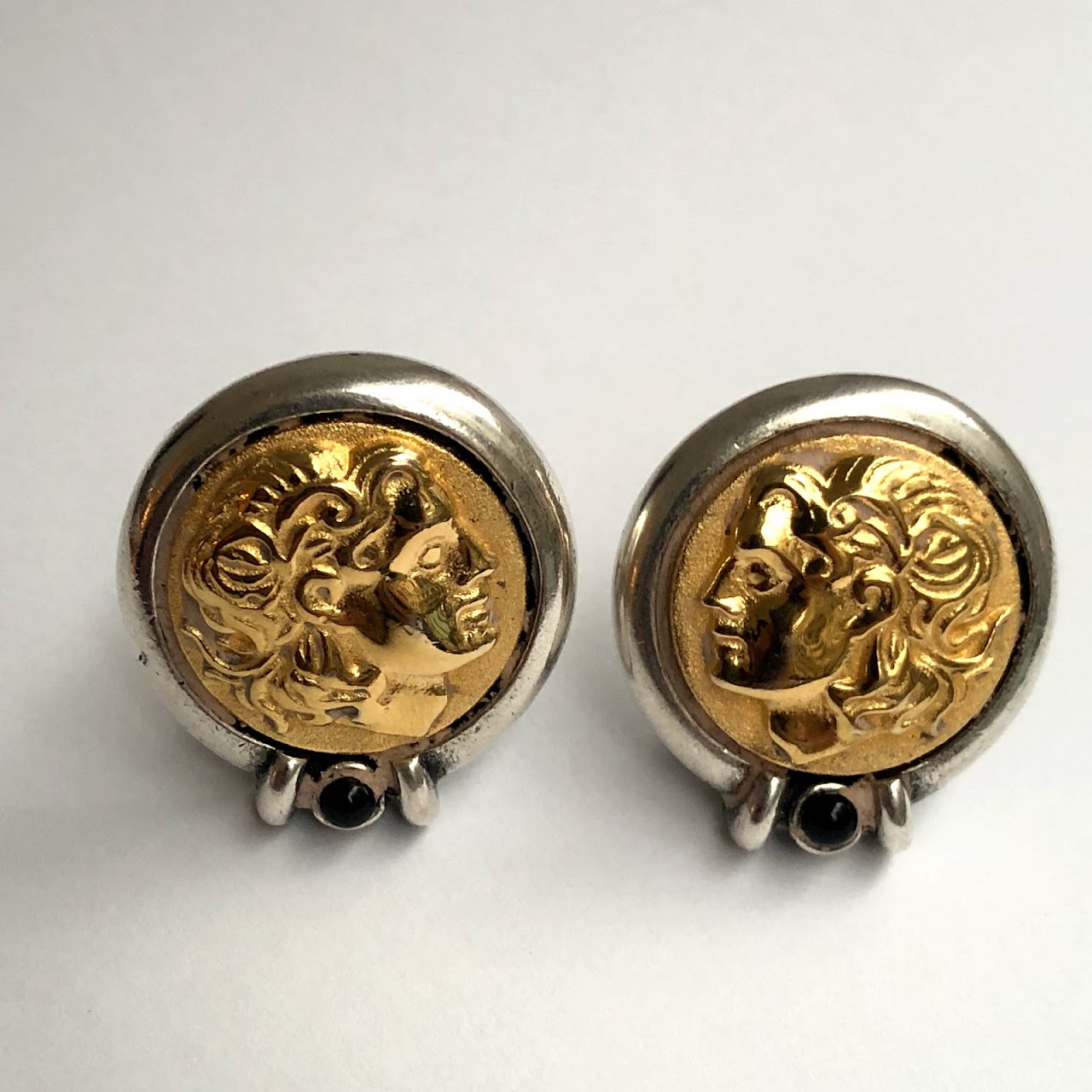 Roman Coin- Clip On Earrings