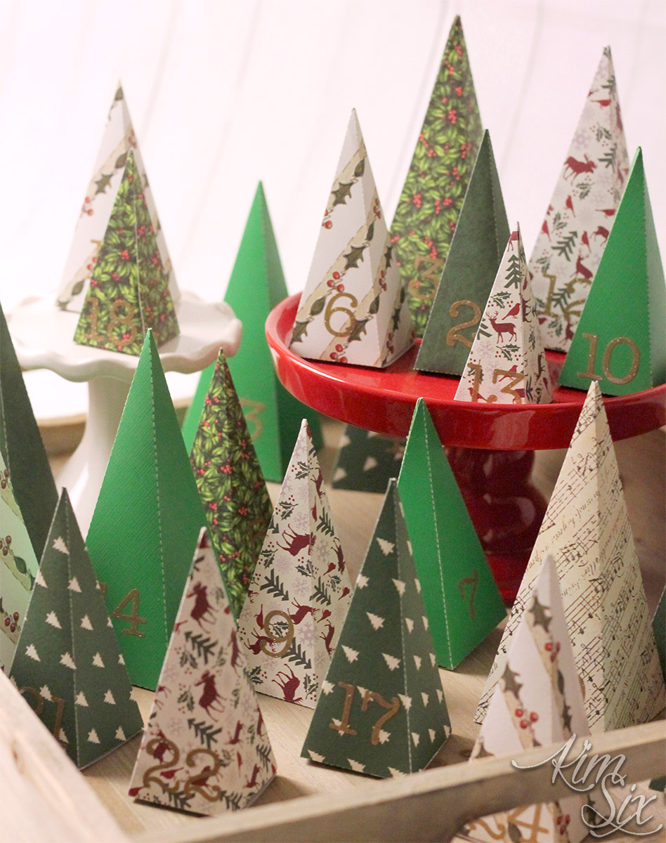 Origami christmas tree advent calendar