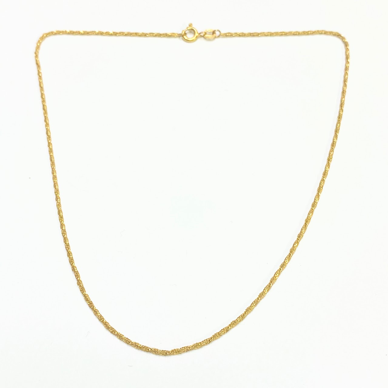 18K Gold Rope Chain Necklace