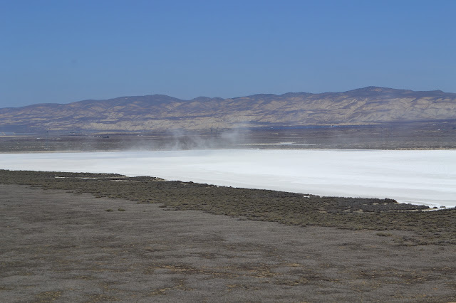 wind kicking up the salt