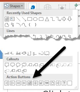 pulsanti di azione powerpoint