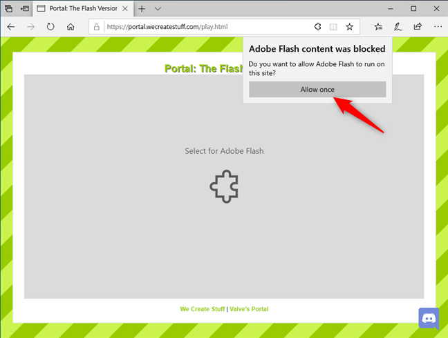 Permitir Flash en Microsoft Edge de Windows 10