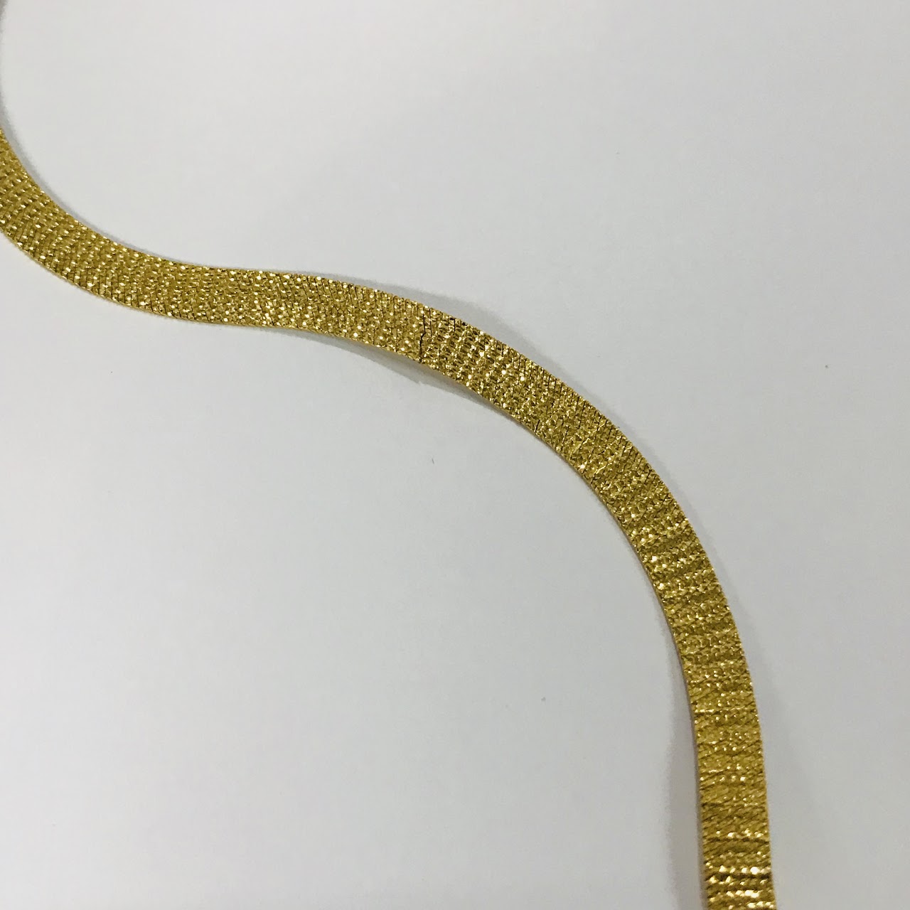 14K Gold Flat Chain Necklace