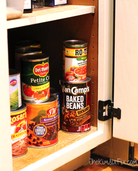 Organize Your Pantry with DIY Slide-Out Cabinet Shelves - The Kim Six Fix