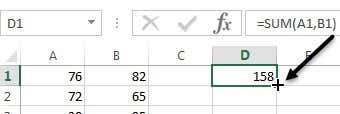 cursor de arrastre de Excel