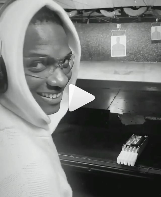 Wizkid makes an appearance at the gun range after Grammy losses