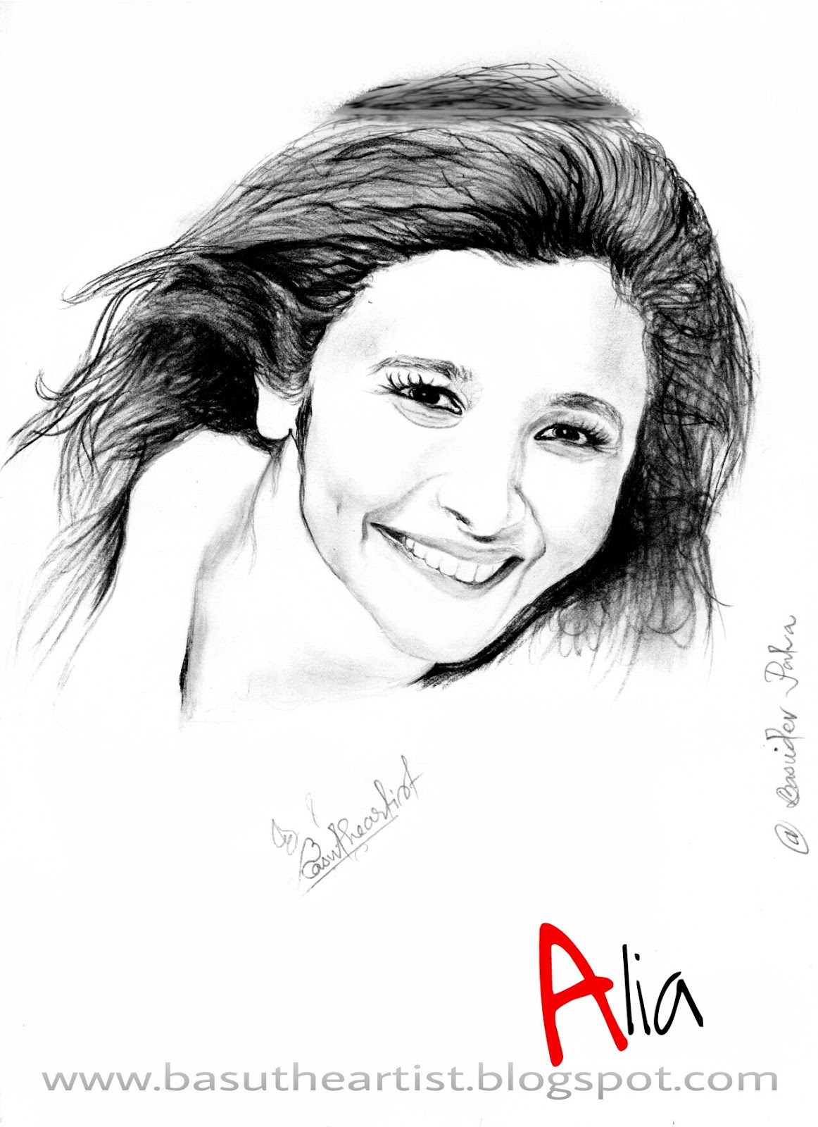 Alia Bhatt Drawing by Linda Prediger - Pixels