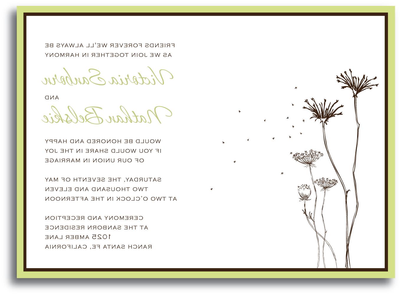 wedding invitation ivory sage