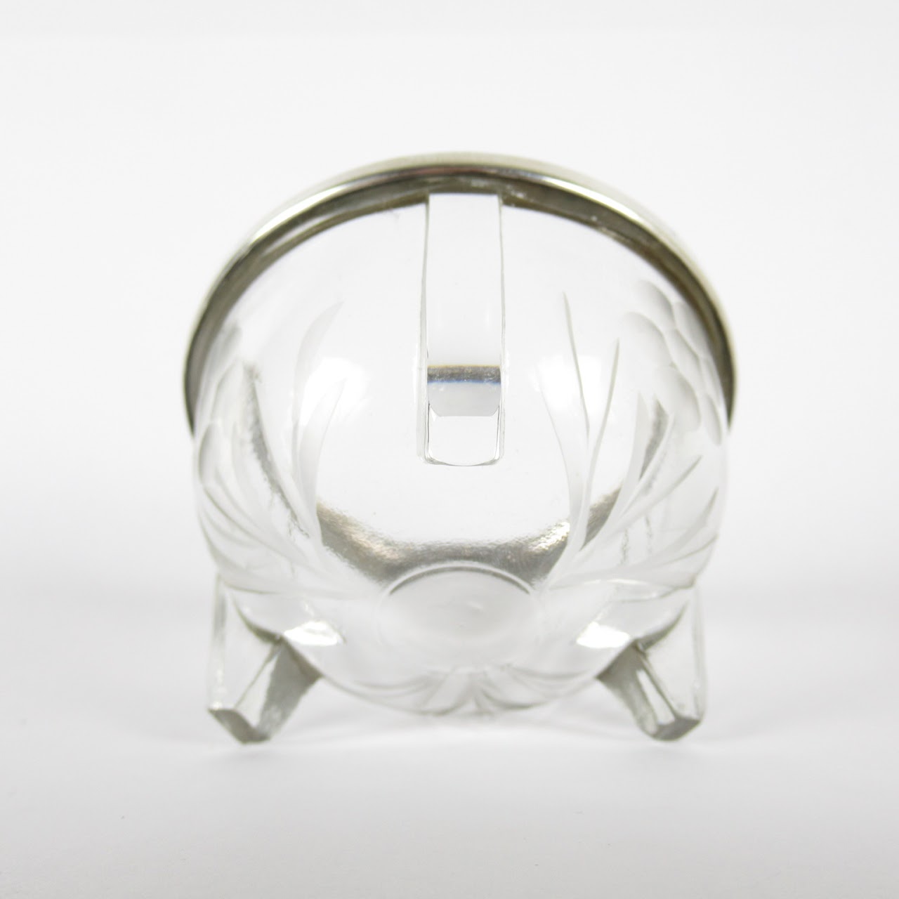 Sterling Silver and Glass Salt Cellar