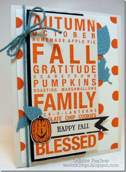 LeAnne Pugliese WeeInklings Happy Fall Close to My Heart Poster Tidings