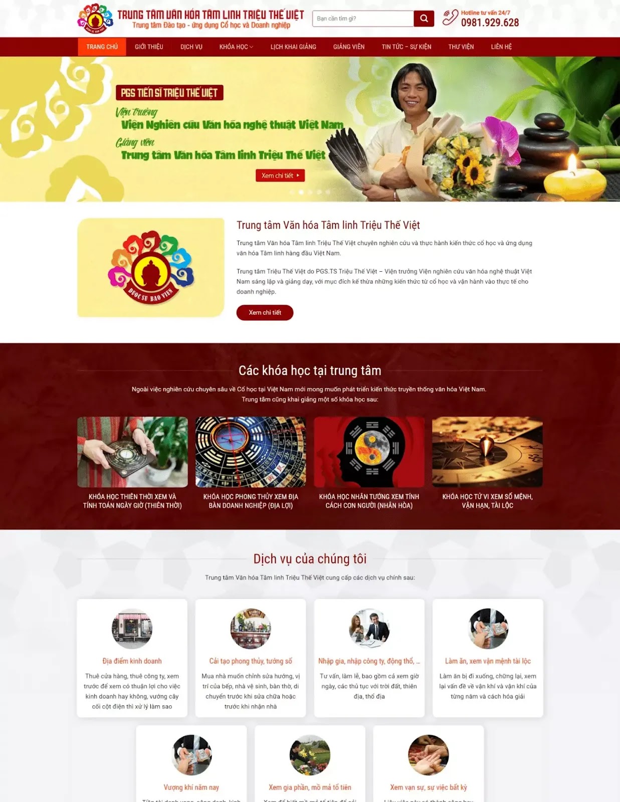 Thiết kế website khoá học phong thuỷ (VSM289) Thiết kế website khoá học phong thuỷ (VSM289)