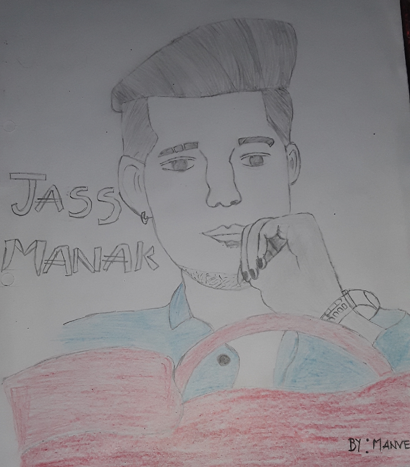 How To Draw Jass Manak Sketch | Full Tutorial | For Beginners | jass manak  - YouTube