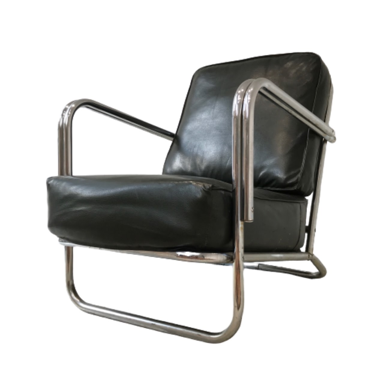 Chrome and Vinyl Lounge Chair