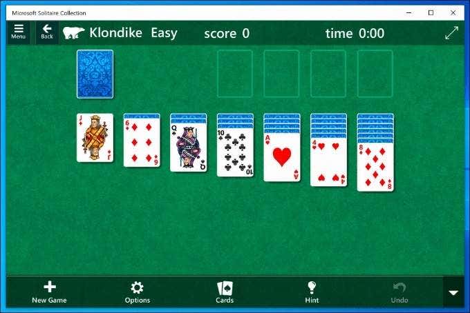 Windows 10 solitaire collection