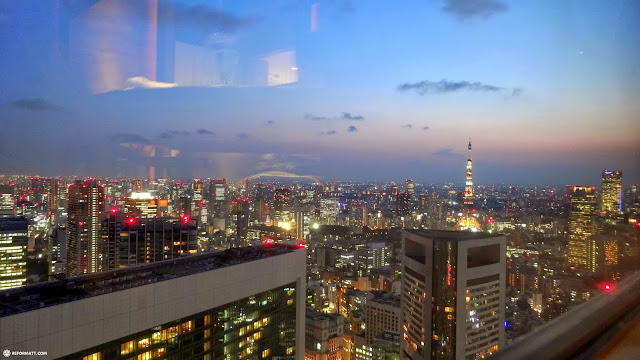 breathtaking view of Tokyo during dusk in Shinagawa, Japan 