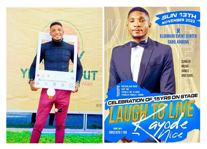 Energetic Kayode Nice (Akpos) Sets To Celebrate '15 Years On Stage' On 13th Nov. 2022 