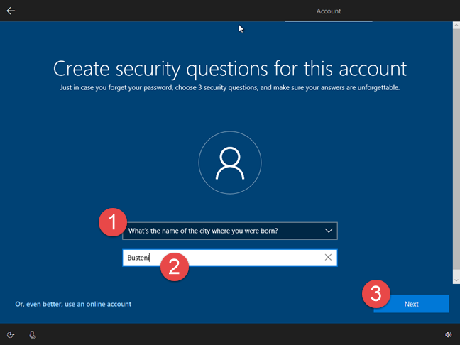 Windows 10, questions de sécurité