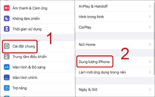 Kiểm tra bộ nhớ trên iPhone