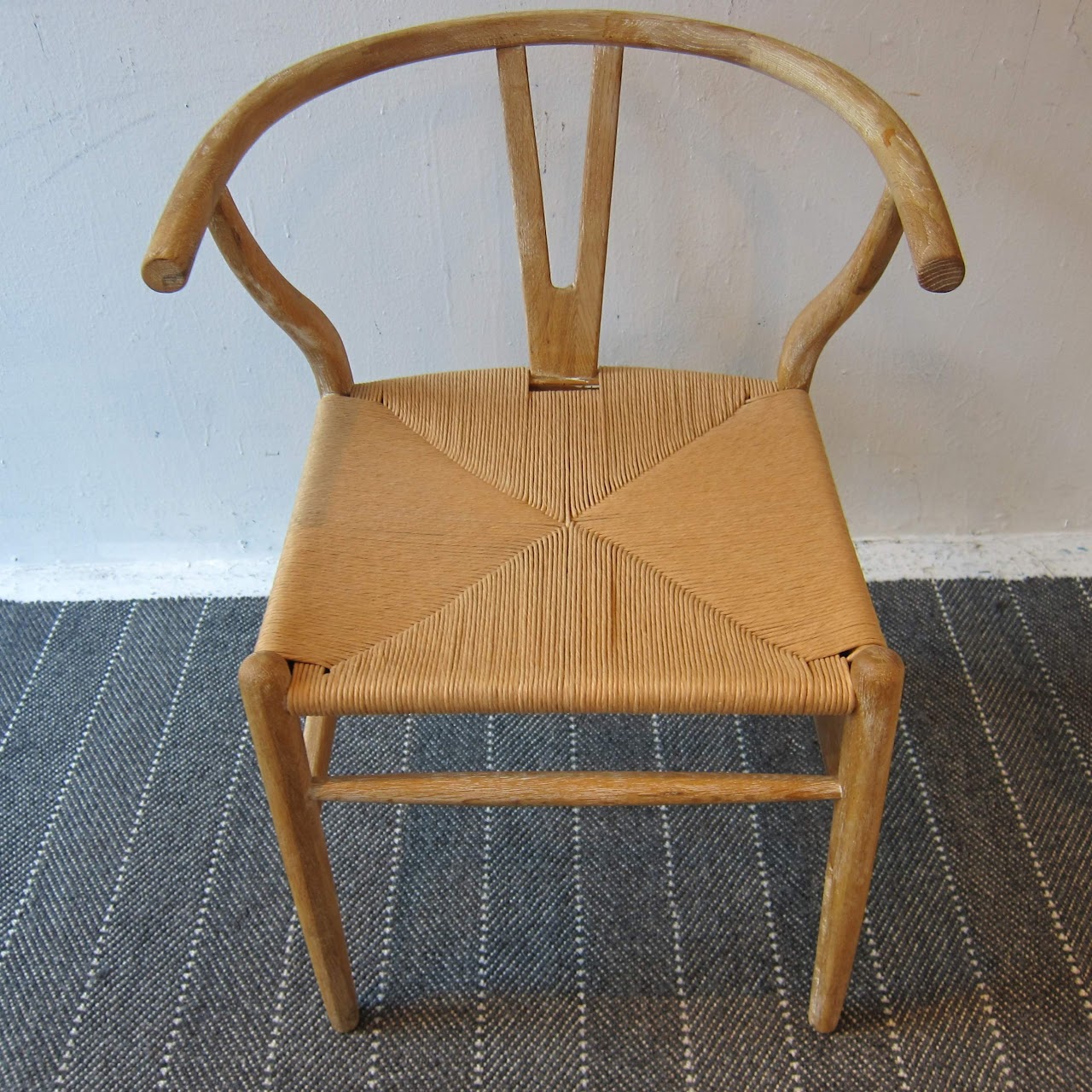 Oak Rush Bottom Arm Chair