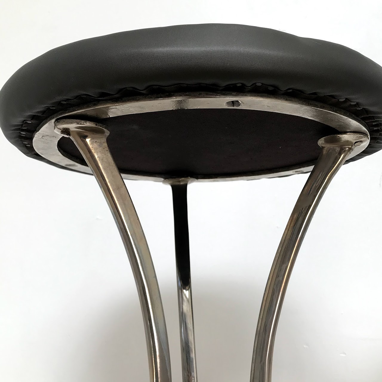 Contemporary Chrome Bar Stool Pair #3