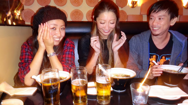 dinner time at Ryoji Ramen in Toronto with Team Japan in Scarborough, Canada 