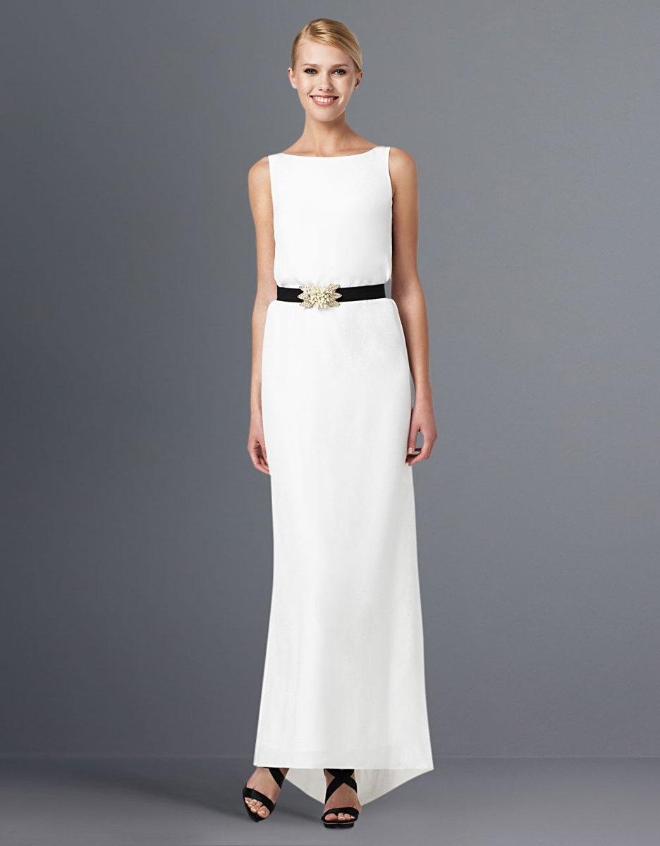 This dress is finished with an embellished black belt. Photo Tags: