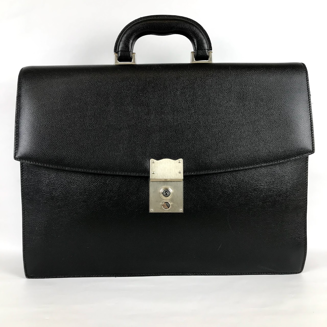 Barneys New York Black Leather Attache