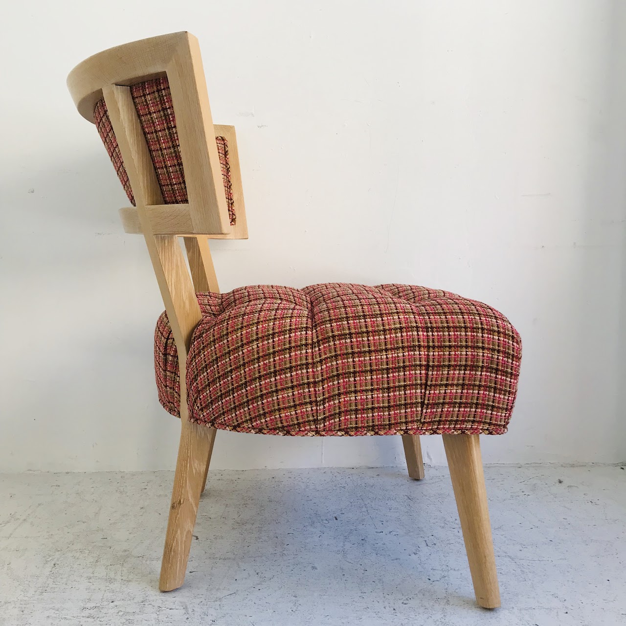 Pink Tweed Side Chair #1