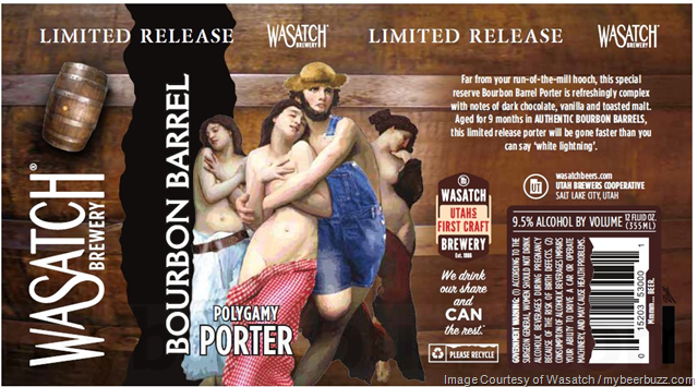 Wasatch Brewery Bourbon barrel Polygamy Porter & First One Down 12oz Cans